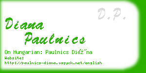 diana paulnics business card